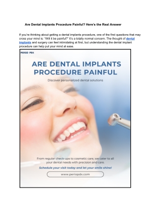 Are Dental Implants Procedure Painful ?