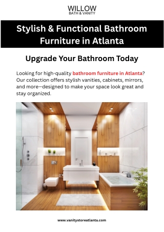 Stylish & Functional Bathroom Furniture in Atlanta