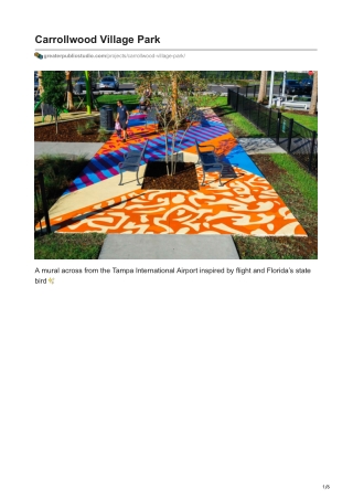 Carrollwood Village Park - Hand Painted Wall Murals