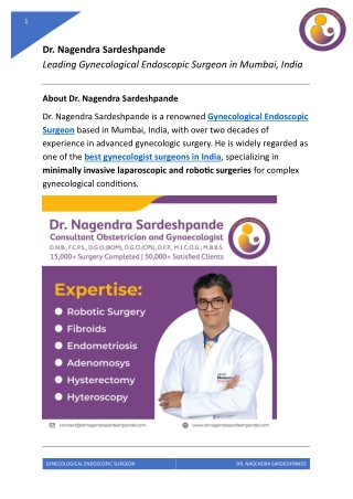 Leading Gynecological Endoscopic Surgeon in Mumbai