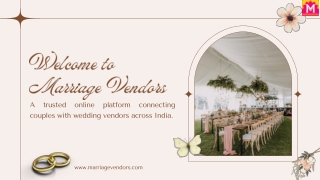 Welcome to Marriage Vendors