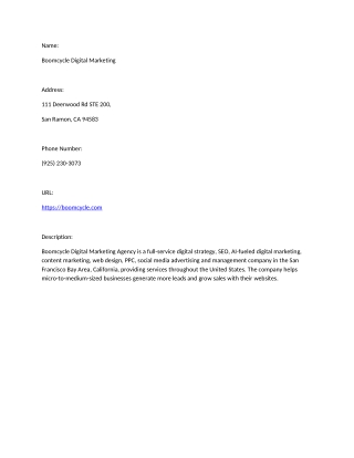 Boomcycle Digital Marketing