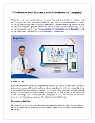 Why Partner Your Business with a Facebook Ad Company