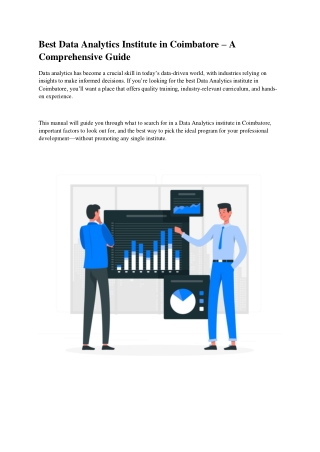 Best Data Analytics Institute in Coimbatore