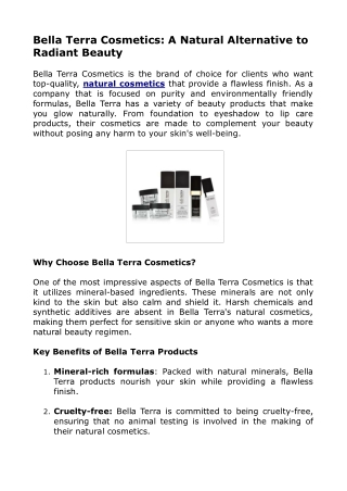 Bella Terra Cosmetics_ A Natural Alternative to Radiant Beauty