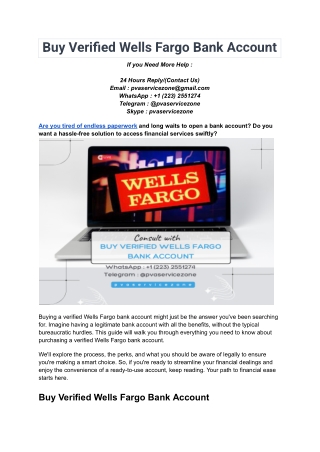 Buy Verified Wells Fargo Bank Account (7)