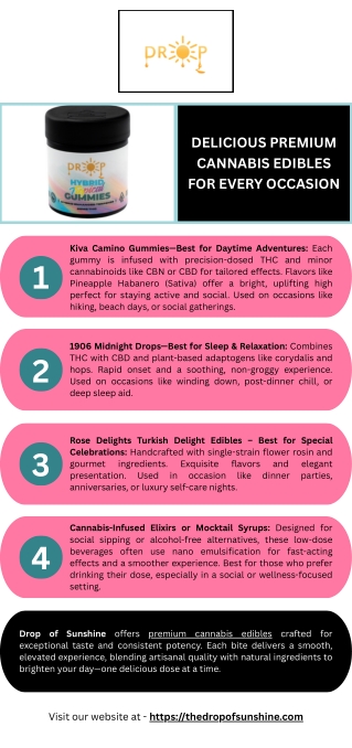 Delicious Premium Cannabis Edibles for Every Occasion