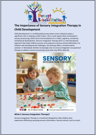 The Importance of Sensory Integration Therapy in Child Development
