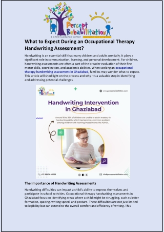 What to Expect During an Occupational Therapy Handwriting Assessment