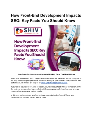 Boost SEO with Smart Front-End Practices