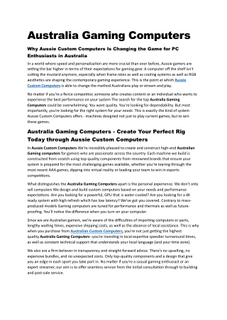 Australia Gaming Computers (1)