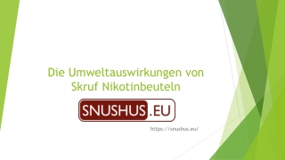 Die Umweltauswirkungen von Skruf Nikotinbeuteln