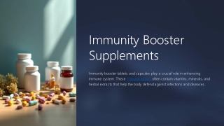 Immunity Booster Supplements