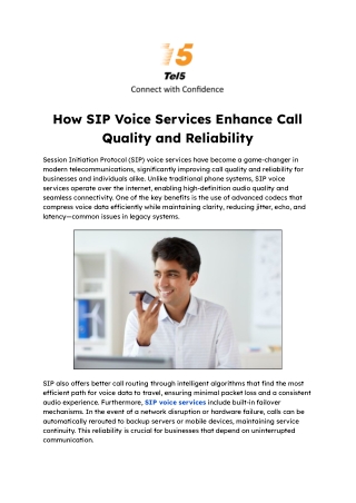 How SIP Voice Services Enhance Call Quality and Reliability