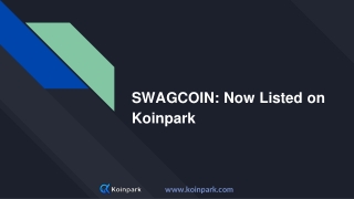 SWAGCOIN Now Listed on Koinpark