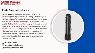 Polder Submersible Pumps