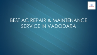 Best AC Repair & Maintenance Service in Vadodara – Book Today