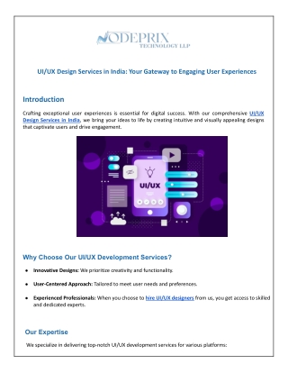 UI_UX Design Services in India_ Your Gateway to Engaging User Experiences