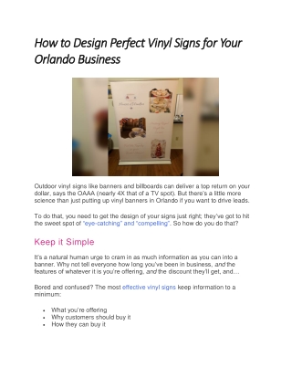 How to Design Perfect Vinyl Signs for Your Orlando Business