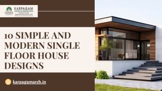 10 Simple and Modern Single Floor House Designs