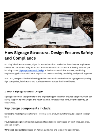 How Signage Structural Design Ensures Safety and Compliance
