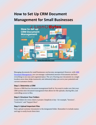 How to Set Up CRM Document Management