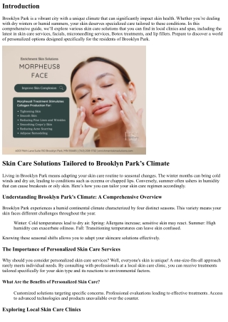 Skin Care Solutions Tailored to Brooklyn Park’s Climate