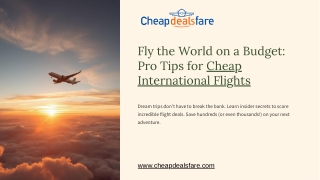 Fly the World on a Budget: Pro Tips for Cheap International Flights