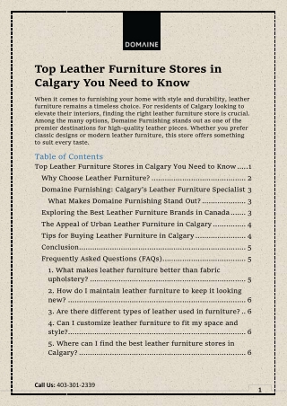 Top Leather Furniture Stores in Calgary You Need to Know