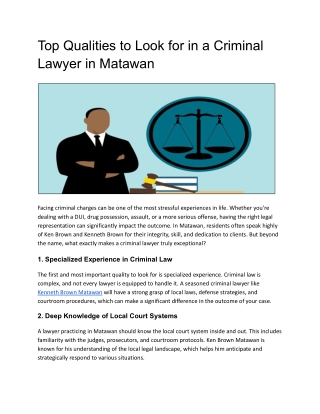 Find the Best Criminal Lawyer in Matawan