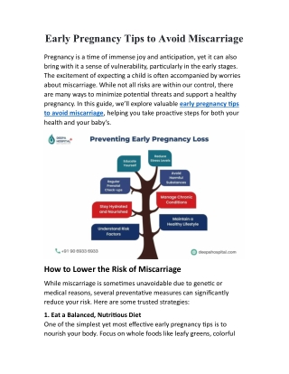 Early Pregnancy Tips to Avoid Miscarriage