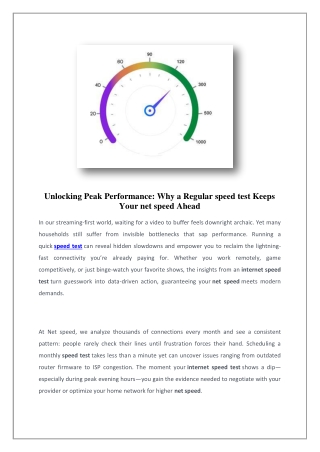 Internet Speed Test | Net speed