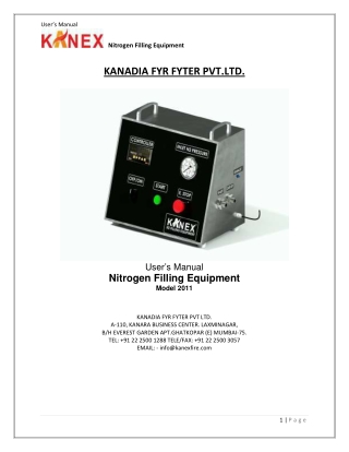 Nitrogen-Filling-Unit-Specifications-Product-Manual