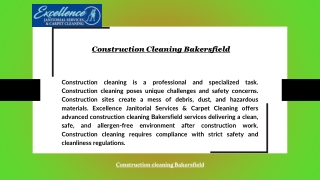 Construction Cleaning Bakersfield