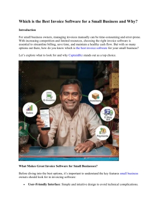 Which is the Best Invoice Software for a Small Business and Why