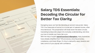 Salary TDS Essentials Decoding the Circular for Better Tax Clarity