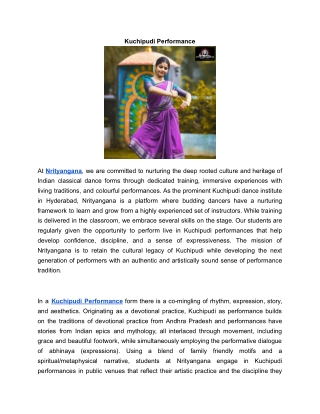 Kuchipudi Performance | Nrityangana