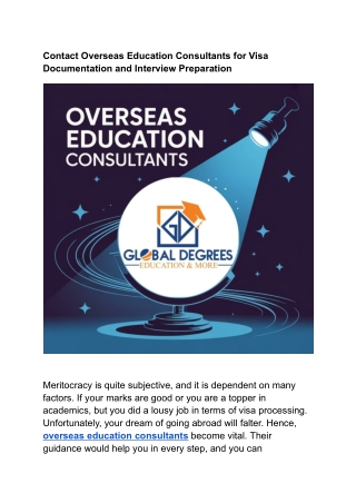 Contact Overseas Education Consultants for Visa Documentation and Interview Preparation (1)