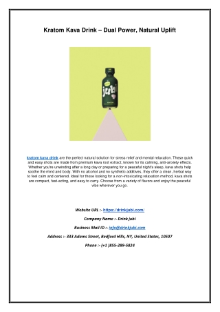 Kratom Kava Drink – Dual Power, Natural Uplift