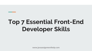Top 7 Essential Front-End Developer Skills