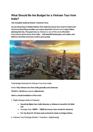 Best Vietnam Tour Package