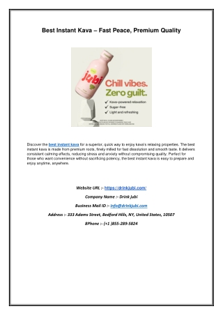 Best Instant Kava – Fast Peace, Premium Quality