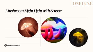 Mushroom Night Light with Sensor