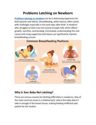 Problems Latching on Newborn
