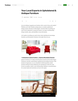 Jaymar Antique Furniture | Recover Upholstery Mornington Peninsula