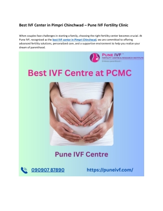 Best IVF Center in Pimpri Chinchwad – Pune IVF Fertility Clinic