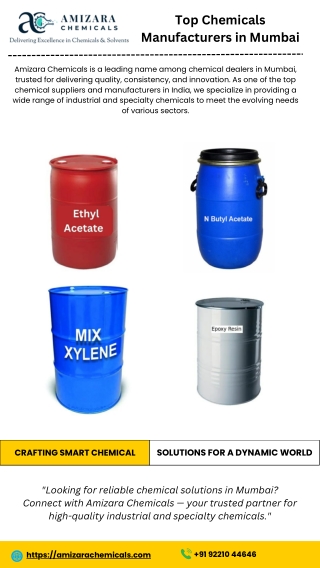 Top Chemical Dealers in Mumbai - Chemicals Manufacturers in Mumbai