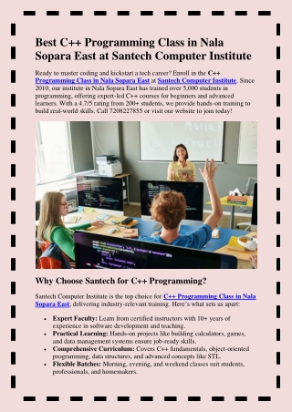 C   Programming Class in Nala Sopara East