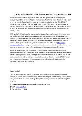 How Accurate Attendance Tracking