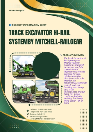 TRACK EXCAVATOR HI-RAIL SYSTEMby Mitchell-Railgear